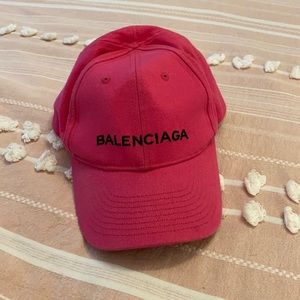 Balenciaga hot pink hat